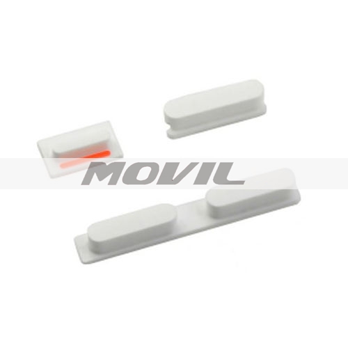 Replacement Part Volume Power Mute Switch Button Set Kit White For iPhone 5C